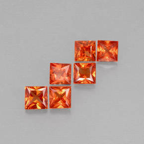 AWESOME!!! 0.76ct 100% Genuine NATURAL Orange SAPPHIRES